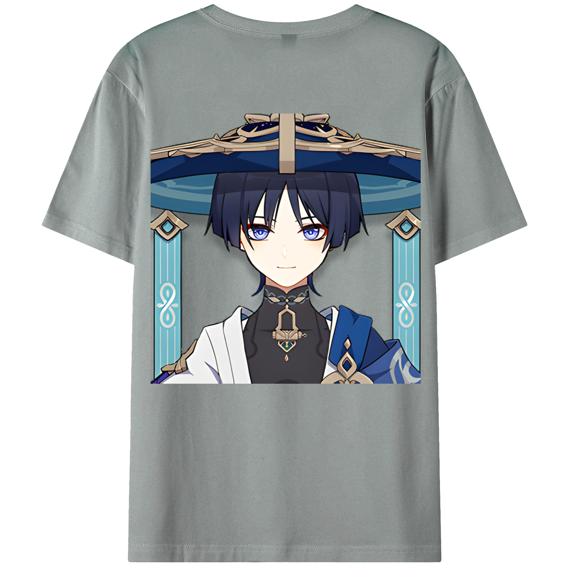 げんし神 さんペい genshin Sanpei 綿100％ メンズ半袖Tシャツ（バックプリント） 通気性